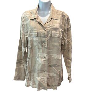 Rails‎ Everett Desert Camo Shirt – Size S | Linen Blend Utility Button-Down